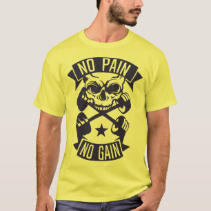 no bros gain citte haltere muscula t-shirt