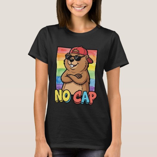 No Cap Capybara – T-shirt drôle de capybara mode s (Devant)