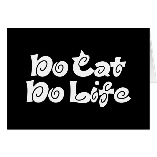 No Cat No Life Grey Card (Devant horizontal)