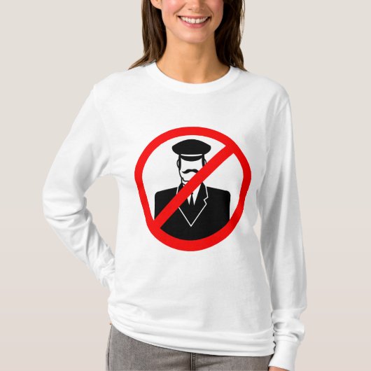 No Chauffeur Allowed Symbol Funny Warning T-shirt (Voorkant)