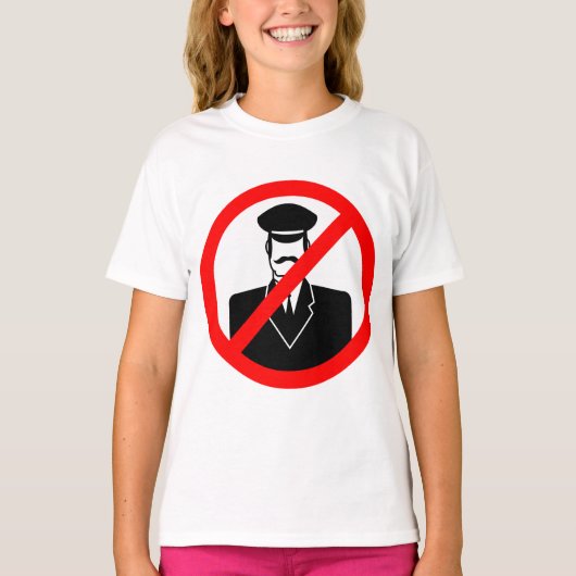 No Chauffeur Allowed Symbol Funny Warning T-shirt (Voorkant)