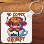 No Coffee Much Grumpy  Sleutelhanger (Achterkant)