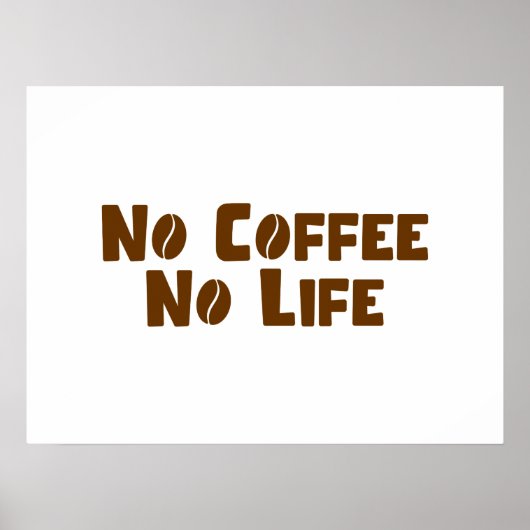 No Coffee No Life Poster (Devant)