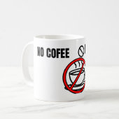 No Coffee No Trading Minimal Humor Design Koffiemok (Voorkant links)