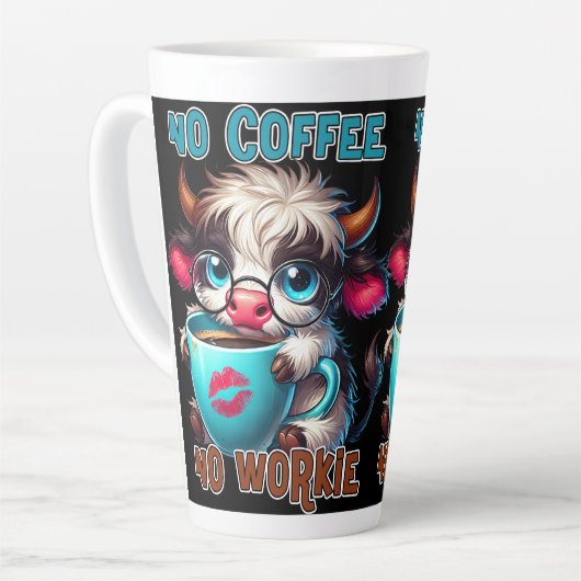No Coffee No Workie  Latte Mok (Linkerhoek)