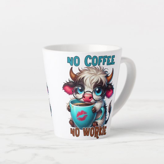 No Coffee No Workie  Latte Mok (Rechterhoek)