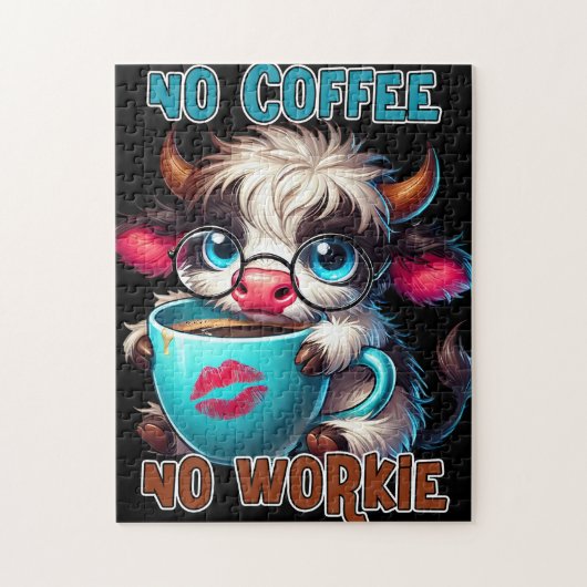 No Coffee No Workie  Legpuzzel (Verticaal)