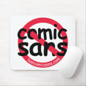 No Comic Sans Mousepad Muismat (Met muis)