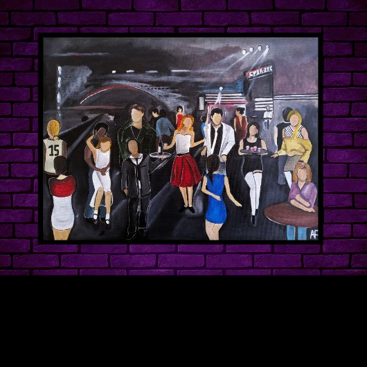 No Control Painting by Alfred Fox Canvas Afdruk