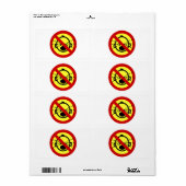 NO Cry Babies ⚠ Thai Airport Sign ⚠ Etiket (Full Sheet)