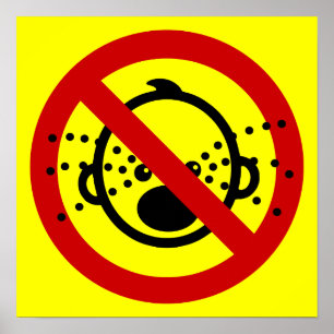 NO Cry Babies ⚠ Thai Airport Sign ⚠ Poster