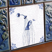 No Delft Blue Dutch Style Tegeltje