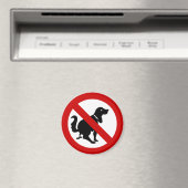 NO Dog Fouling ⚠ Thai Sign ⚠ Magneet (Insitu (Vaatwasser))