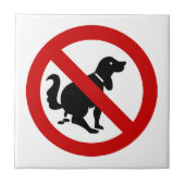 NO Dog Fouling ⚠ Thai Sign ⚠ Tegeltje (Voorkant)