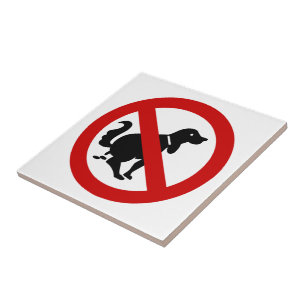 NO Dog Fouling ⚠ Thai Sign ⚠ Tegeltje