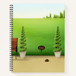 "No Dogs Allowed" Cute Dog Poo in Sunny Park Notitieboek