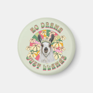 No Drama Just Llamas - Cute Boho Llama Magneet