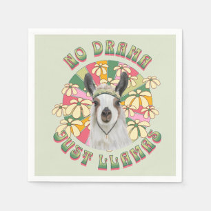 No Drama Just Llamas - Cute Boho Llama Servet