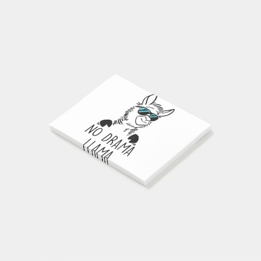 No Drama Llama Funny Lama Shirt Post-it® Notes (Schuin)