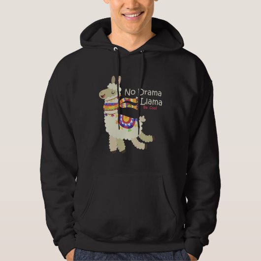 No Drama Llama Hoodie (Voorkant)