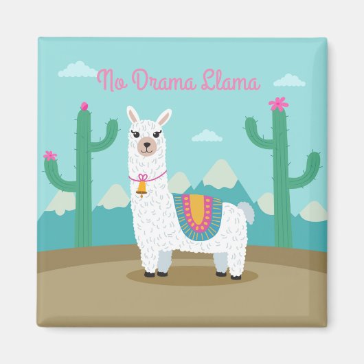 No Drama Llama Magneet (Voorkant)