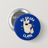 No Drama Llama Ronde Button 5,7 Cm (Voorkant /achterkant)