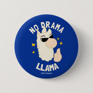 No Drama Llama Ronde Button 5,7 Cm