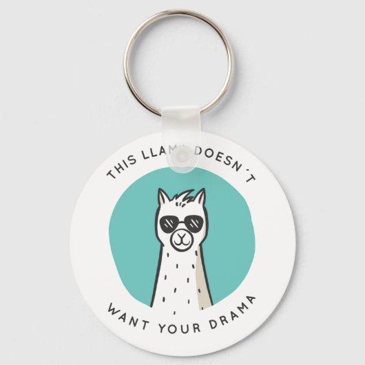 No Drama Llama Sleutelhanger (Voorkant)