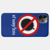NO Durian ⚠ Thai Language Script Sign iPhone Skin Case-Mate iPhone Case (Achterkant (horizontaal))
