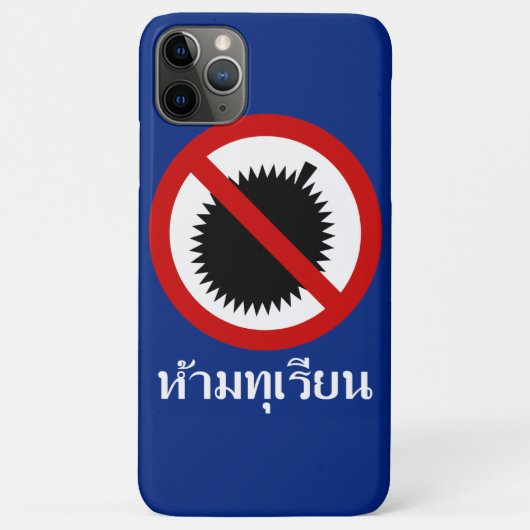 NO Durian ⚠ Thai Language Script Sign iPhone Skin Case-Mate iPhone Case (Achterkant)