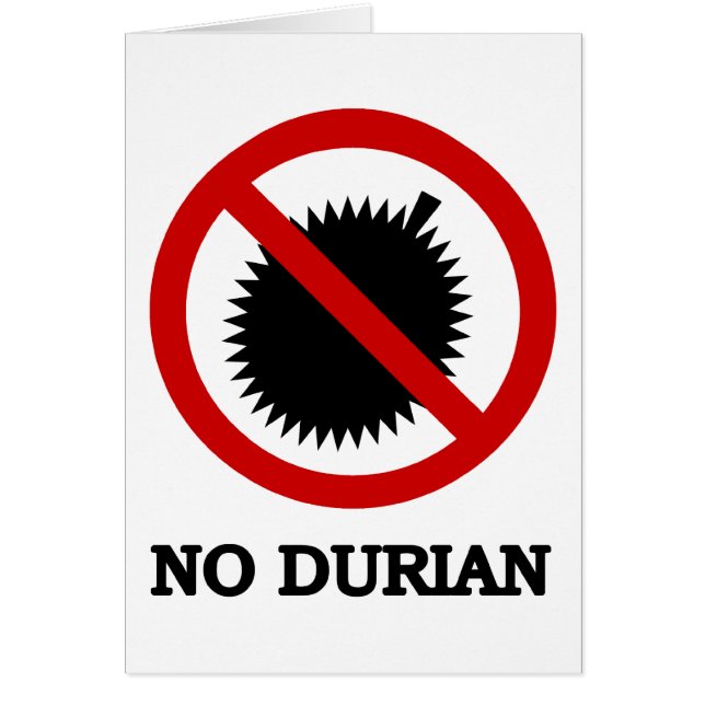 NO Durian Tropical Fruit Sign (Voorkant)