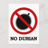 NO Durian Tropical Fruit Sign Briefkaart (Voorkant)