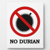 NO Durian Tropical Fruit Sign Fotoplaat (Voorkant)