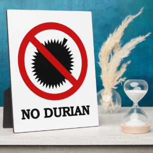 NO Durian Tropical Fruit Sign Fotoplaat