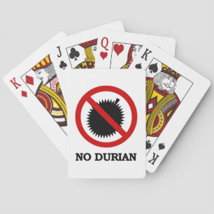 NO Durian Tropical Fruit Sign Pokerkaarten