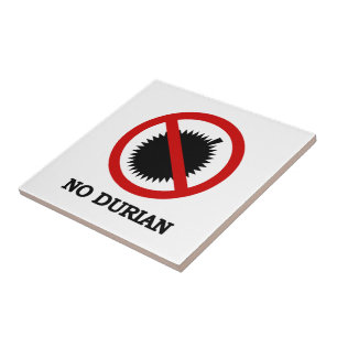 NO Durian Tropical Fruit Sign Tegeltje