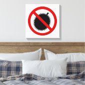 NO Durian Tropical Fruit ⚠ Thai Sign ⚠ Canvas Afdruk (Insitu (Slaapkamer))