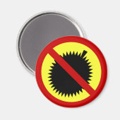 NO Durian Tropical Fruit ⚠ Thai Sign ⚠ Magneet (Voorkant / Achterkant)