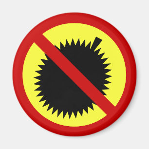 NO Durian Tropical Fruit ⚠ Thai Sign ⚠ Magneet