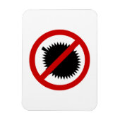 NO Durian Tropical Fruit ⚠ Thai Sign ⚠ Magneet (Verticaal)