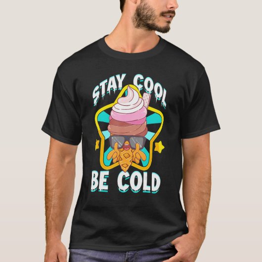 No Emotion Stay Cool Be Cold   Ice Cream Cone T-shirt (Voorkant)