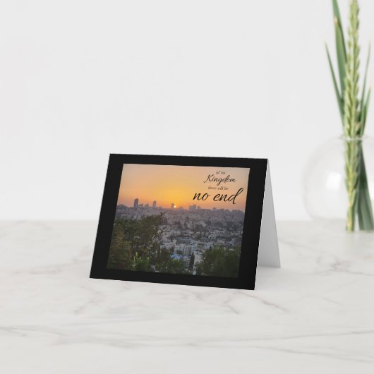 No End to His Kingdom Folded Note Card (Devant)