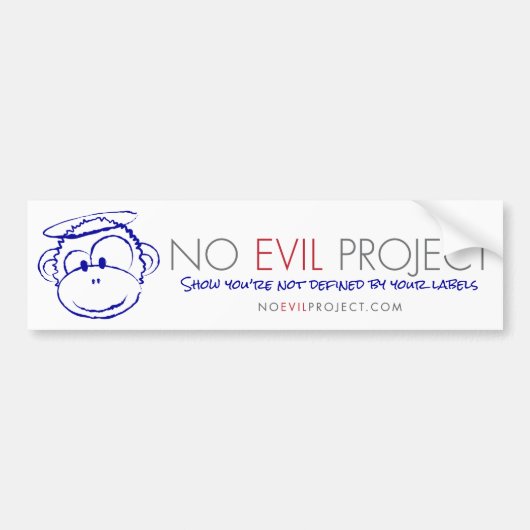 No Evil Project bumpersticker (Voorkant)