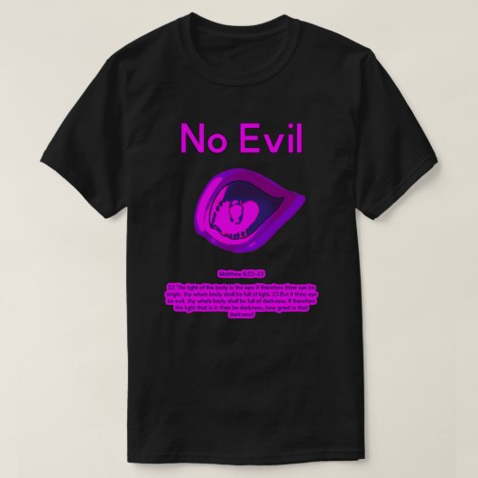 No Evil - Purple Passion - T-Shirt (Design devant)