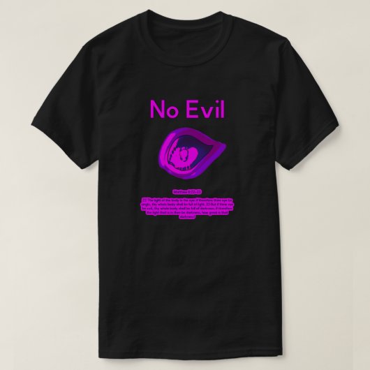 No Evil - Purple Passion -  T-Shirt (Design devant)