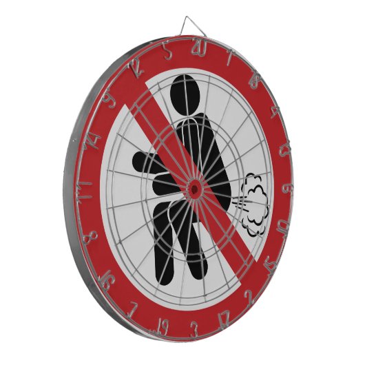 NO Farting ⚠ Funny Thai Toilet Sign ⚠ Dartbord (Voorkant Links)