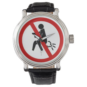 NO Farting ⚠ Funny Thai Toilet Sign ⚠ Horloge