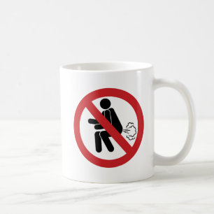 NO Farting ⚠ Funny Thai Toilet Sign ⚠ Koffiemok
