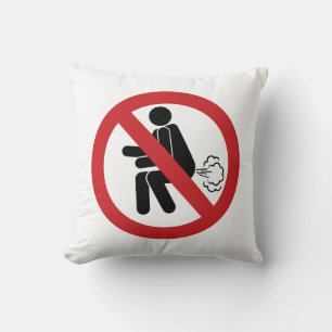 NO Farting ⚠ Funny Thai Toilet Sign ⚠ Kussen