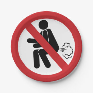NO Farting ⚠ Funny Thai Toilet Sign ⚠ Papieren Bordje